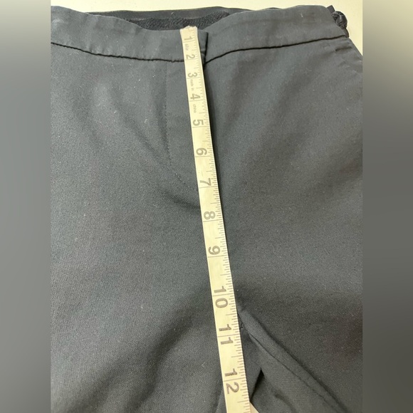 Zara High Rise Straight Leg Elastic Back Waist Band Front Pocket Split Hem Pant - Picture 9 of 13